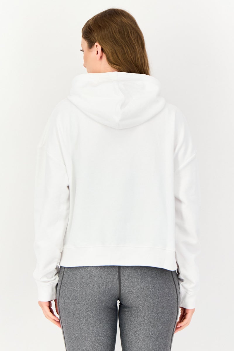 Reebok Women Sportswear Fit Long Sleeve Outdoor Hoodie, White - Image 4
